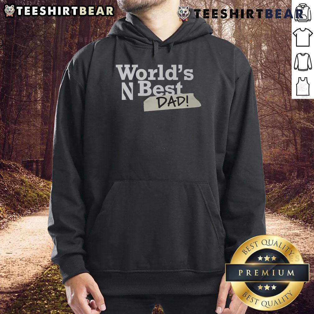 Good Northwestern Wildcats World'S Best Dad Hoodie Alt Text: Good Northwestern Wildcats World's Best Dad Hoodie in navy blue, perfect gift for proud Wildcats fans and dads.