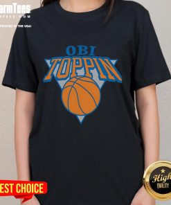 Good Obi Toppin New York Knicks Ladies Tee featuring vibrant team colors and stylish design for female fans.