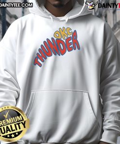 Stylish Oklahoma City Thunder Groovy NBA Game Day Hoodie perfect for fans, featuring vibrant colors and logo design.
