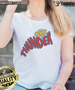 Stylish 'Good Oklahoma City Thunder Groovy NBA Game Day Ladies Tee' featuring vibrant graphics for basketball fans.