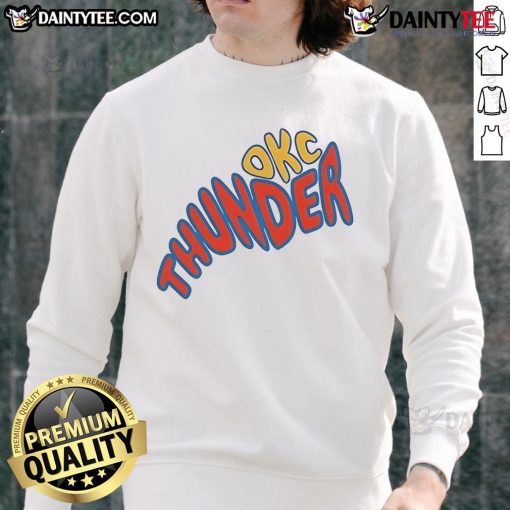 Good Oklahoma City Thunder Groovy NBA Game Day Sweatshirt with vibrant design, perfect for game day attire.