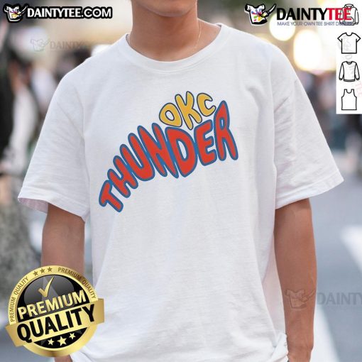 Good Oklahoma City Thunder Groovy NBA Game Day T-Shirt featuring vibrant colors and a retro design for fans.