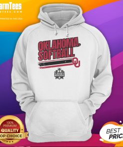Good Oklahoma Softball Women's College World Series stripe hoodie in vibrant colors, perfect for game day style.