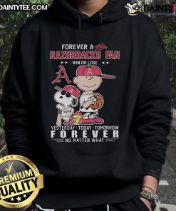 Good Peanuts Characters hoodie for Arkansas Razorbacks fans, celebrating loyalty win or lose yesterday, today, tomorrow.