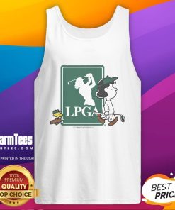 Good Peanuts X LPGA Lucy and Woodstock tank top featuring vibrant graphics and a stylish design for golf enthusiasts.