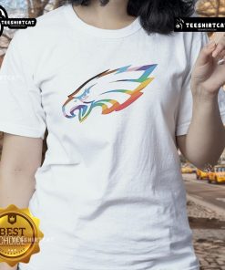 Good Philadelphia Eagles Logo Pride Ladies Tee featuring a vibrant team logo, perfect for passionate Eagles fans.