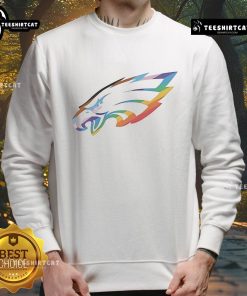 Good Philadelphia Eagles Logo Pride Sweatshirt featuring vibrant team colors and iconic logo, perfect for fans.