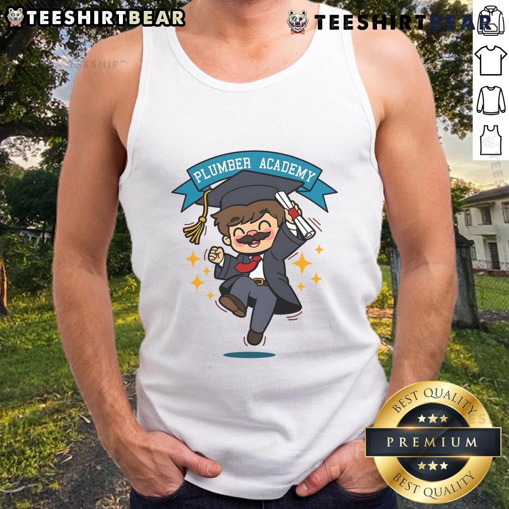 Good Plumber Academy Before The Quest Tank Top Good Plumber Academy tank top displayed on a mannequin, featuring a colorful design perfect for plumbing enthusiasts.