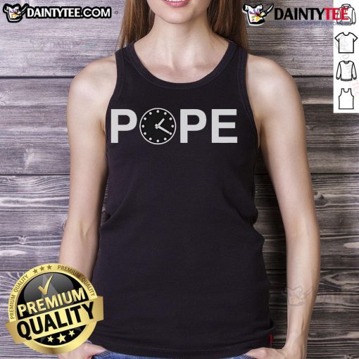 Good Pope Leo XIV Clock tank top featuring a vibrant graphic design celebrating Pope Leo XIV's legacy.
