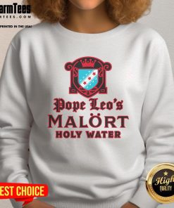 Good Pope Leo's Holy Water Sweatshirt featuring a unique design inspired by religious art and modern fashion trends.