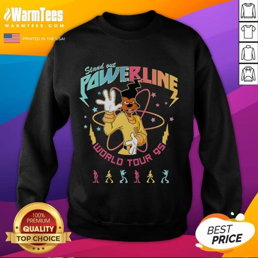 Good Powerline Stand Out World Tour 95 Sweatshirt featuring a vibrant graphic design and comfortable fit for casual wear.