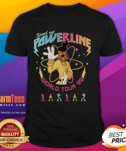 Good Powerline Stand Out World Tour 95 T-Shirt featuring vibrant graphics and classic 90s style for music fans.