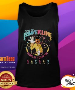 Good Powerline Stand Out World Tour '95 tank top featuring vibrant graphics and a stylish design for music fans.