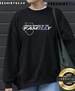 Alt Text: Good Proud Member of the Family Illinois Fighting Illini sweatshirt, showcasing team spirit in vibrant colors.