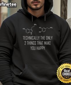 Good Psychology hoodie featuring serotonin and dopamine chemical formulas, perfect for psychologists and mental health enthusiasts.