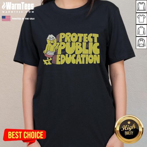 Good Public Education Rocks ladies' tee featuring a vibrant design celebrating educational empowerment and advocacy.