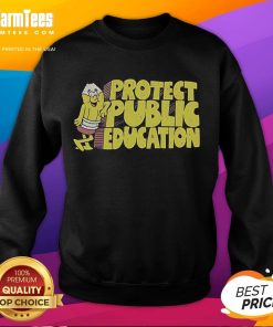 Good Public Education Rocks sweatshirt featuring bold text on a cozy fabric, perfect for education advocates and supporters.