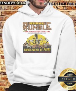 Alt Text: Good Rural Rumble hoodie featuring 'Amber Waves of Pain' design from Indianapolis, Indiana, the world's biggest small town.