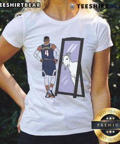 Good Russell Westbrook mirror GOAT Denver ladies tee featuring stylish design and vibrant colors for basketball fans.