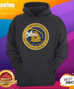 Good Ryan McBeth in Captain Moroni Squadron hoodie, featuring Deseret and Lux Flat designs, in Salt Lake City.