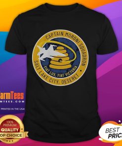 Good Ryan McBeth Captain Moroni Squadron T-Shirt in Salt Lake City Deseret Flat Lux Flat Victoria design.