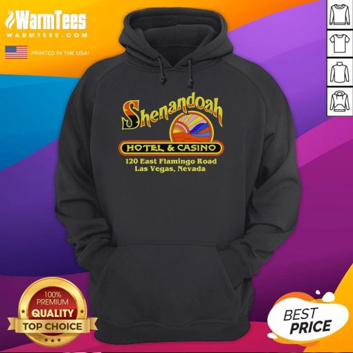 Vintage Las Vegas hoodie featuring Good Shenandoah Hotel and Casino design, perfect for nostalgic fashion enthusiasts.