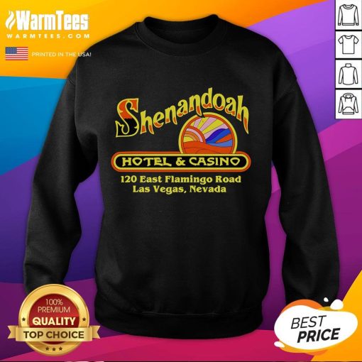 Vintage Las Vegas sweatshirt featuring Good Shenandoah Hotel and Casino design, perfect for retro fashion enthusiasts.