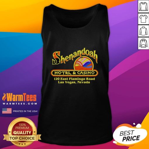Good Shenandoah Hotel and Casino vintage Las Vegas tank top showcasing retro design and vibrant colors.