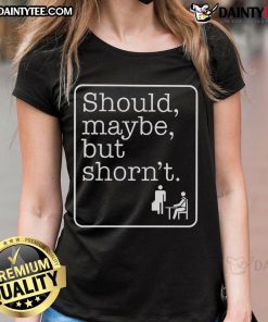 Good Should Maybe But Short Ladies Tee in vibrant colors, perfect for casual wear and everyday comfort.