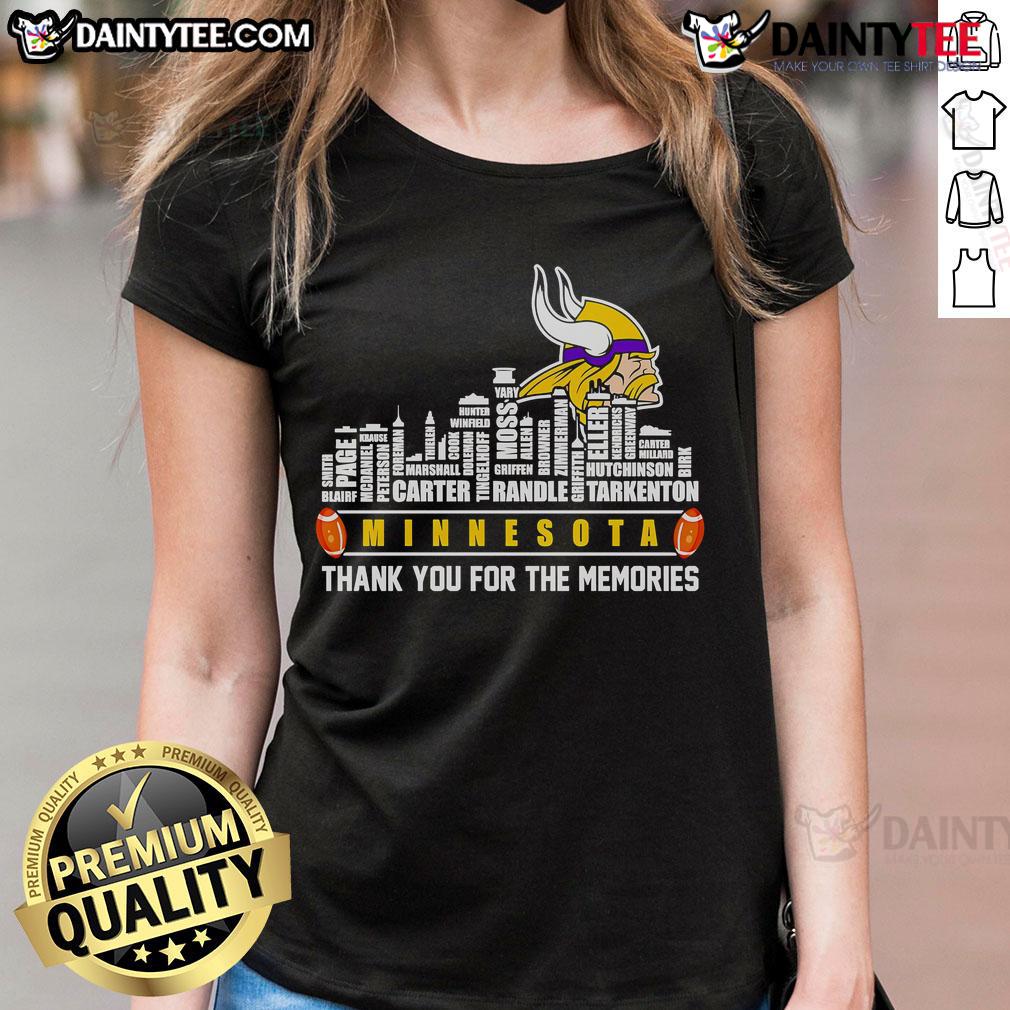 Good Skyline Minnesota Thank You For The Memories Ladies Tee Good Skyline Minnesota Thank You For The Memories Ladies Tee showcasing a stylish design with a vibrant skyline graphic.