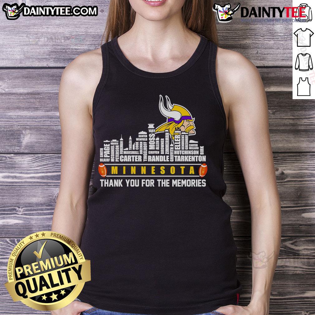 Good Skyline Minnesota Thank You For The Memories Tank Top Good Skyline Minnesota Thank You For The Memories tank top featuring a vibrant city skyline design and stylish lettering.