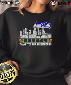 Good Skyline Seattle Thank You For The Memories sweatshirt featuring a vibrant Seattle skyline design.