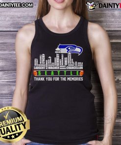 Good Skyline Seattle Thank You For The Memories tank top featuring a vibrant Seattle skyline design.
