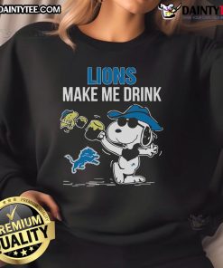 Good Snoopy and Woodstock Detroit Lions sweatshirt design, perfect for fans looking to show team spirit and style.