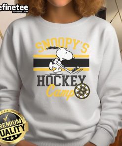 Good Snoopy Boston Bruins sweatshirt from Camp Snoopy features NHL all teams design, perfect for hockey fans.