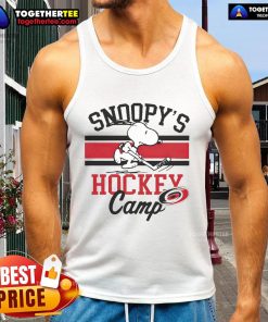 Good Snoopy Carolina Hurricanes tank top featuring Snoopy at Snoopys Camp, perfect for fans and summer style.
