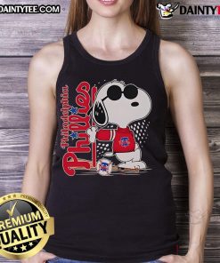 Good Snoopy Cool Philadelphia Phillies baseball tank top featuring a fun Snoopy graphic for fans and summer wear.