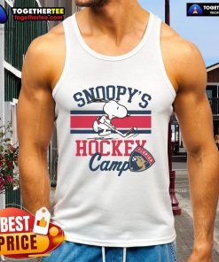 Good Snoopy Florida Panthers Camp Snoopy NHL All Teams tank top featuring Snoopy in vibrant team colors.
