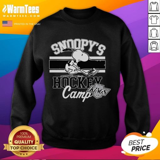 Good Snoopy Los Angeles Kings sweatshirt from Snoopy's Hockey Camp featuring all NHL teams, perfect for fans and collectors.