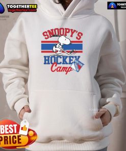 Good Snoopy New York Rangers hoodie from Snoopy's Hockey Camp featuring NHL all teams design, perfect for fans.