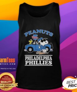 Good Snoopy Peanuts X Philadelphia Phillies tank top for fans, featuring vibrant graphics and a playful design for 2025.