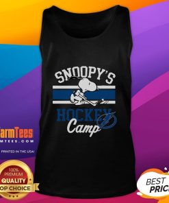 Good Snoopy tank top featuring Tampa Bay Lightning for Snoopy's Hockey Camp, celebrating all NHL teams.