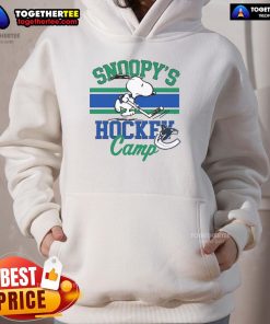 Good Snoopy Vancouver Canucks hoodie from Snoopy's Hockey Camp featuring NHL all teams logo, perfect for hockey fans.