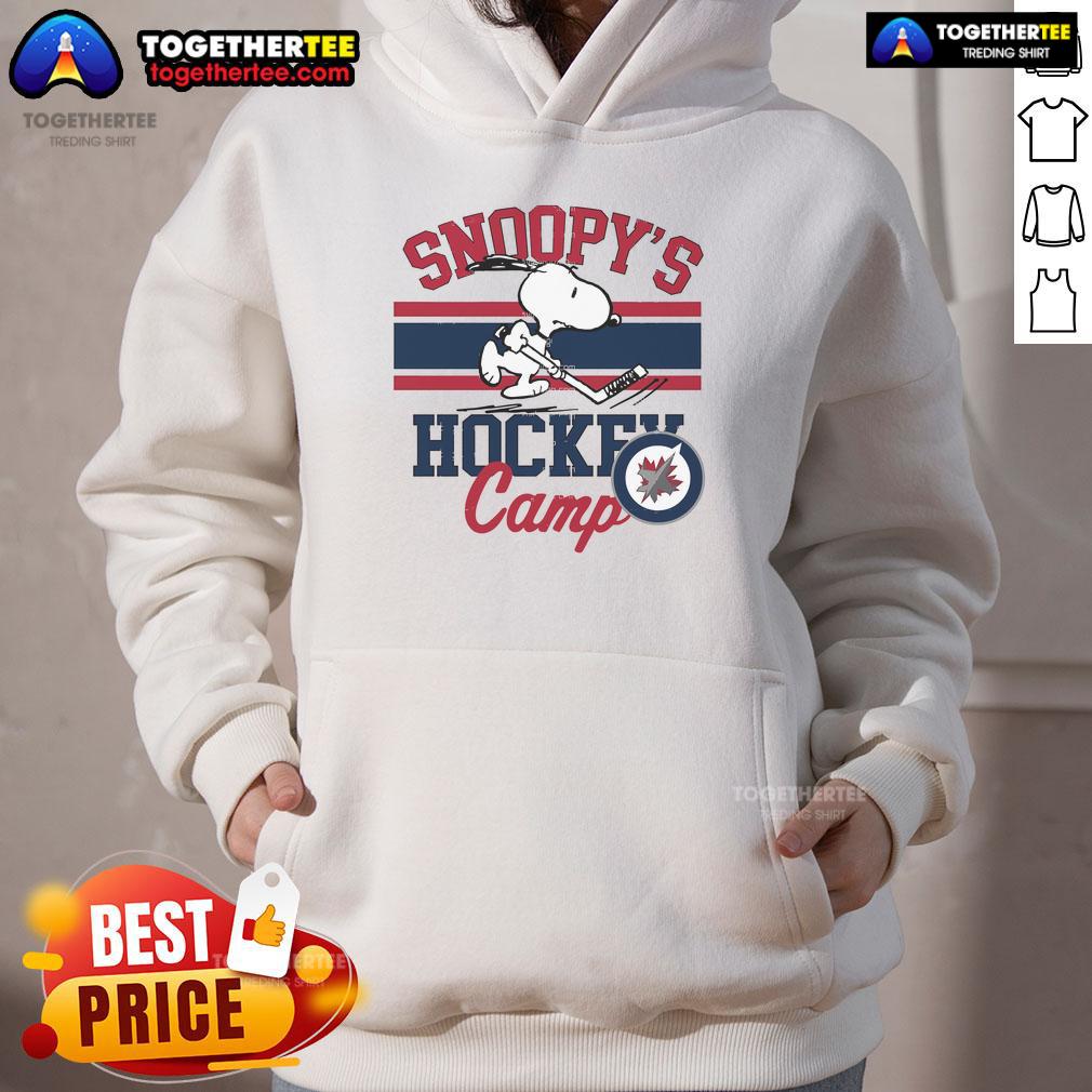 Good Snoopy Winnipeg Jets Snoopys Hockey Camp Snoopy Nhl All Teams Hoodie Good Snoopy Winnipeg Jets hoodie featuring Snoopy at hockey camp, celebrating NHL teams in a fun, vibrant design.