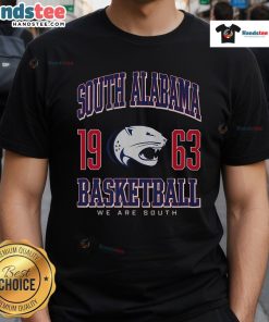 Good South Alabama Jaguars Basketball T-Shirt featuring team colors and logo, perfect for fans and players.