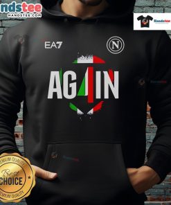Alt Text: Good SSC Napoli Campione d'Italia 2024-2025 hoodie featuring club colors and logo, perfect for fans.