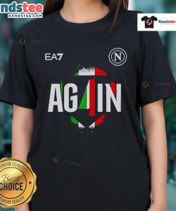 SSC Napoli Campione d'Italia 2024-2025 ladies tee showcasing team pride and style.