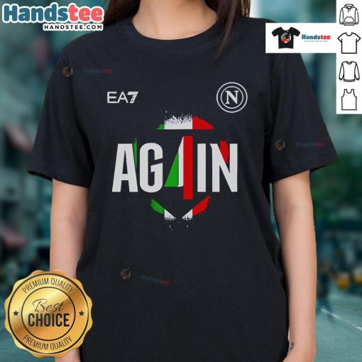 SSC Napoli Campione d'Italia 2024-2025 ladies tee showcasing team pride and style.