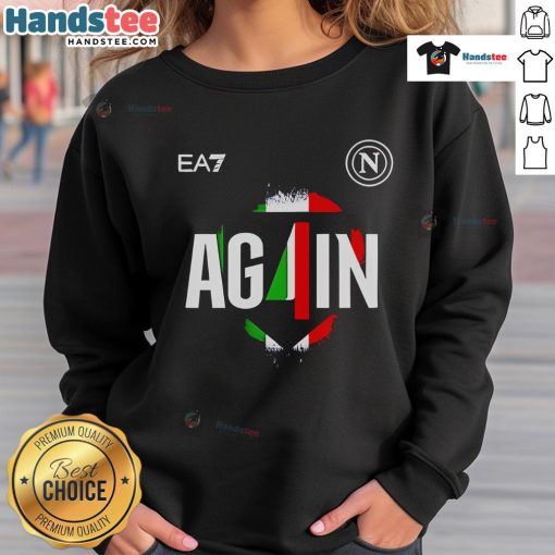 Good SSC Napoli Campione d'Italia 2024-2025 sweatshirt featuring team colors and logo for passionate fans.