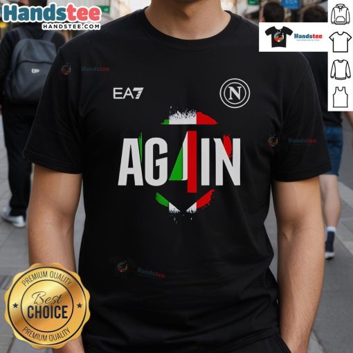 Good SSC Napoli Campione d'Italia 2024-2025 T-Shirt featuring vibrant team colors and iconic logo for fans.